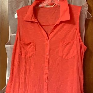 Button down tank top